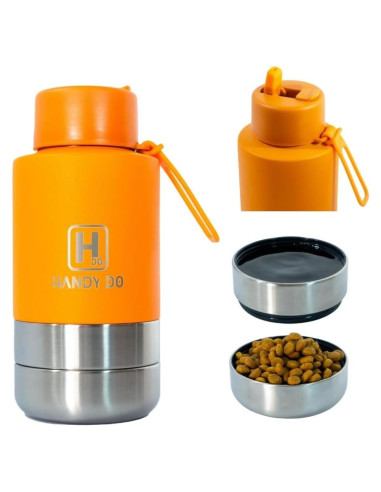 Botella de Agua Aislada Handy Do 1L con Cuencos para Perros