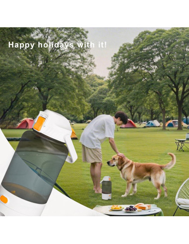 Botella de Agua para Perros ZenQeek 1.5L Portátil Gris