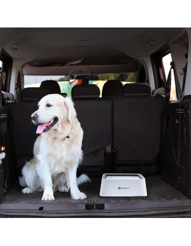 Cuenco de Agua Sin Derrames LumoLeaf 2L para Perros Blanco