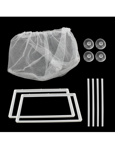 Caja de Malla de Nylon Cionyce para Cría de Peces 26x15x15cm