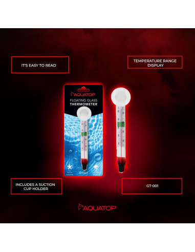 Termómetro de Acuario Aquatop GT-001 Flotante con Ventosa