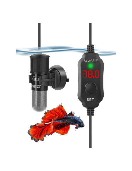 Calentador de Acuario Submersible AquaMiracle 20W Mini 2-4 Galones Calentador de Acuario Submersible AquaMiracle 20W Mini 2-4 Galones
