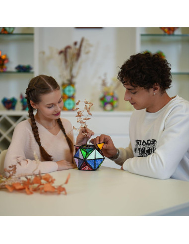 TOSY Pirámide Magnética - 12 Piezas, Diseño Holográfico