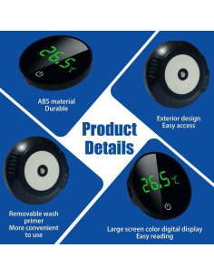 Termómetro Digital para Acuario DONGKER, LED, Adherible 2