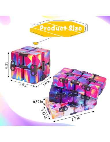 4 Cubos Infinito Antiestrés IGINOA Multicolor 4x4 cm