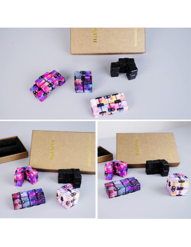 4 Cubos Infinito Antiestrés IGINOA Multicolor 4x4 cm