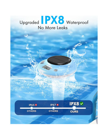 Termómetro Solar Flotante Digital NoWoW IPX8 para Piscina