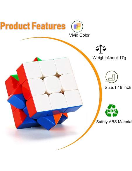 Paquete de 12 Cubos Mágicos Mini 3x3 Sin Pegatinas - Juguetes Antiestrés Paquete de 12 Cubos Mágicos Mini 3x3 Sin Pegatinas - Juguetes Antiestrés