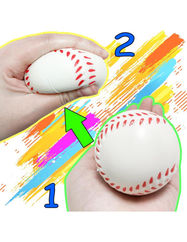 30 Pelotas de Estrés de Béisbol Whkvnng 6.3cm Alivio Ansiedad
