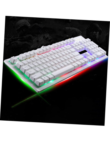 Teclado Mecánico Iluminado USB OSALADI 45x14cm Ergonómico