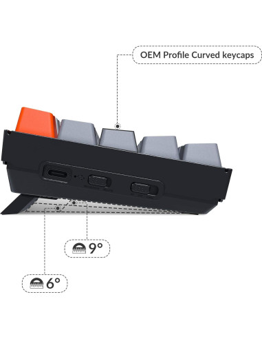Teclado Mecánico Inalámbrico Keychron K6 Bluetooth 5.1 68 Teclas