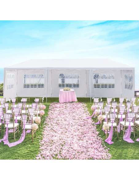 Carpa de Patio Kcelarec 3x9m con 5 Paredes Laterales Removibles Carpa de Patio Kcelarec 3x9m con 5 Paredes Laterales Removibles