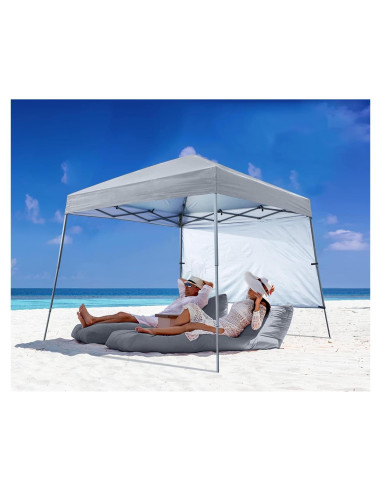 Carpa Plegable ABCCANOPY para Playa 2.44m x 2.44m Gris