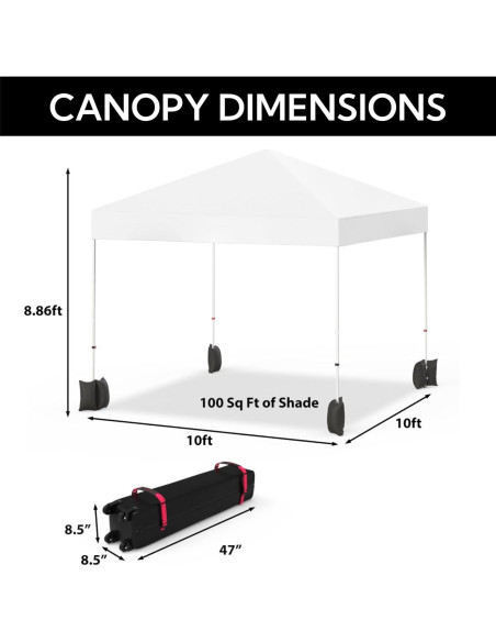 Carpa Pop Up 3x3m Hipicute Blanca con Protección UPF 50+ Carpa Pop Up 3x3m Hipicute Blanca con Protección UPF 50+