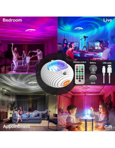 Proyector de Estrellas Yoostooper K-1106 con Bluetooth y Control Remoto