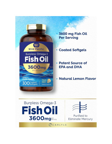 Carlyle Aceite de Pescado Omega-3 3600 mg 300 Gelatinas Blandas
