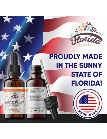 Tintura Orgánica de Peonía Blanca Florida Herbs 60 ml Tintura Orgánica de Peonía Blanca Florida Herbs 60 ml