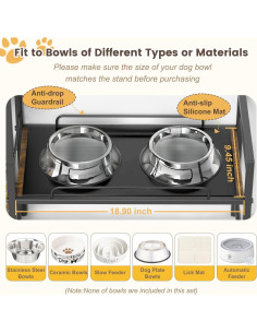 Soporte Elevado para Cuencos de Perro Lomivra con Almacenamiento 2