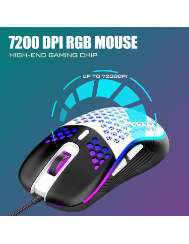Combo Teclado y Ratón Gaming RedThunder K62 RGB 61 Teclas