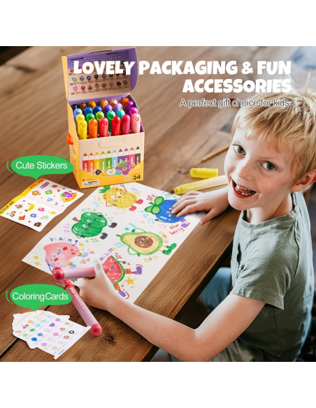 Marcadores Lavables Aromatizados Jar Melo 24 Colores para Niños Marcadores Lavables Aromatizados Jar Melo 24 Colores para Niños