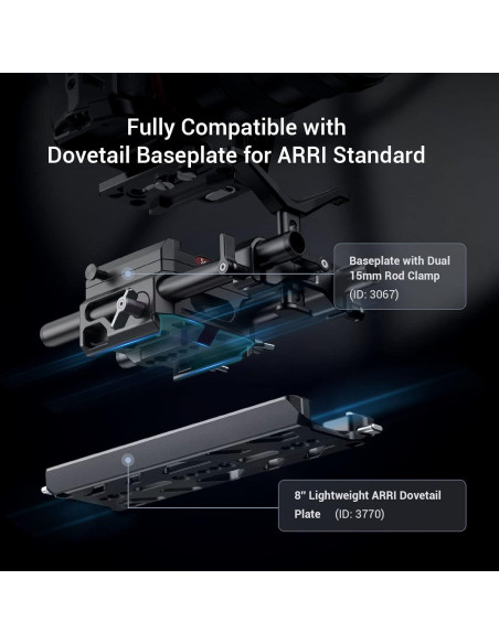 Placa Dovetail 20,32cm SMALLRIG 3770 para ARRI 20kg Placa Dovetail 20,32cm SMALLRIG 3770 para ARRI 20kg