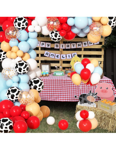 Kit Arco de Globos de Granja Ouddy Party 170 Piezas