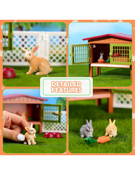 Set de Juguetes de Conejo Civaner 11 Piezas para Niños 3+ Set de Juguetes de Conejo Civaner 11 Piezas para Niños 3+