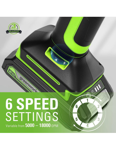 Kit de Herramientas Eléctricas Greenworks 24V - 8 Piezas