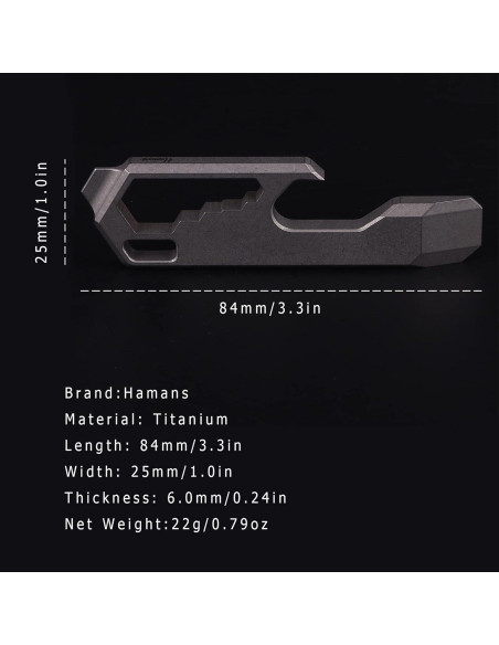 Multiherramienta EDC Hamans de Titanio 84mm Llave Abridor Multiherramienta EDC Hamans de Titanio 84mm Llave Abridor