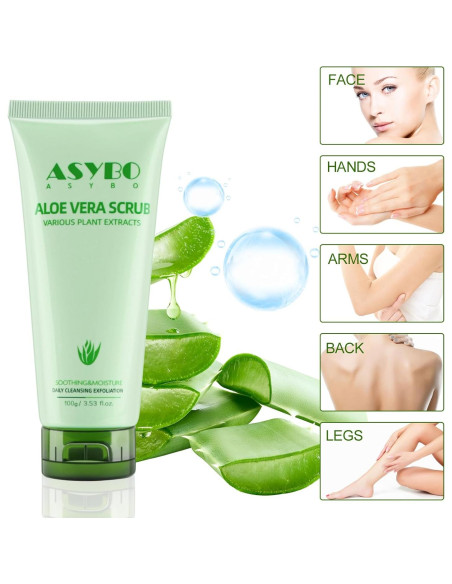 Exfoliante Facial Natural Aloe Vera Orgánico 100g - Puntos Negros Exfoliante Facial Natural Aloe Vera Orgánico 100g - Puntos Negros
