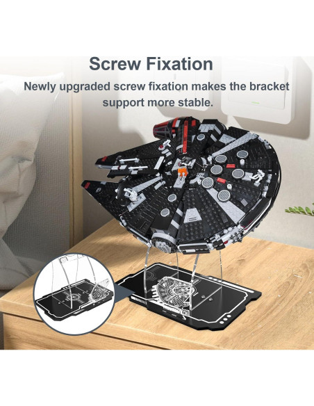 Soporte de Exhibición Acrílico NAOCARD para Lego Star Wars 75389 Soporte de Exhibición Acrílico NAOCARD para Lego Star Wars 75389