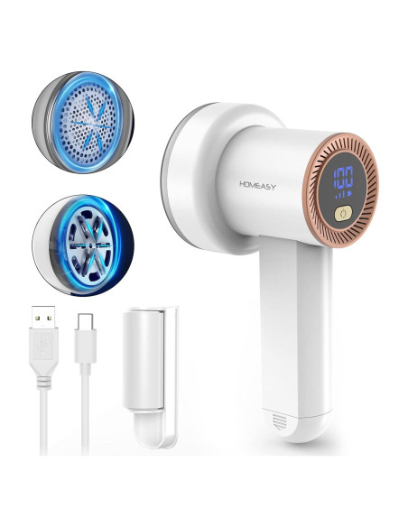 Quitapelusas HOMEASY M2 recargable con 3 cuchillas y LED Quitapelusas HOMEASY M2 recargable con 3 cuchillas y LED