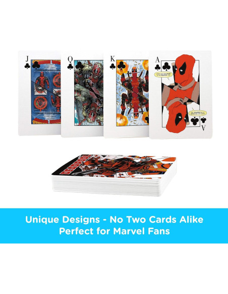 Baraja de Juego Deadpool Aquarius - 54 Cartas Temáticas Baraja de Juego Deadpool Aquarius - 54 Cartas Temáticas