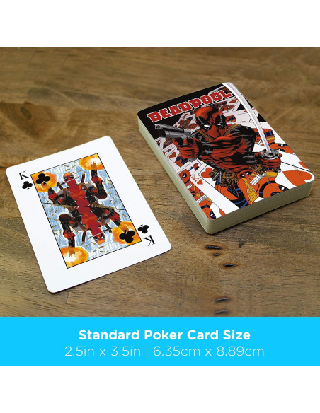 Baraja de Juego Deadpool Aquarius - 54 Cartas Temáticas Baraja de Juego Deadpool Aquarius - 54 Cartas Temáticas