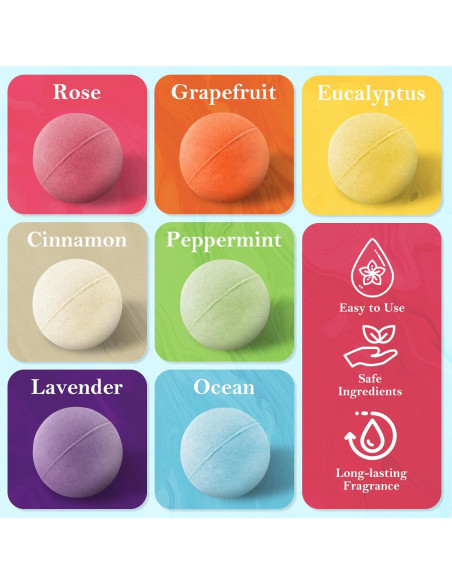 Juego de 7 Bombas de Baño BlissfulOasis con Fragancias Juego de 7 Bombas de Baño BlissfulOasis con Fragancias