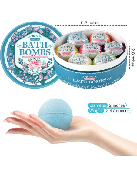 Juego de 7 Bombas de Baño BlissfulOasis con Fragancias Juego de 7 Bombas de Baño BlissfulOasis con Fragancias
