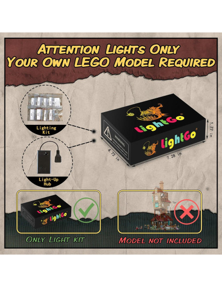 Kit de Iluminación LED LightGo para Lego 76437 La Madriguera Kit de Iluminación LED LightGo para Lego 76437 La Madriguera