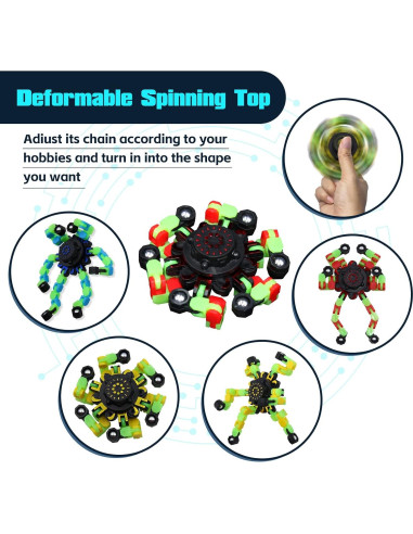 Spinner Antiestrés Deformable Estadaa Brilla en la Oscuridad