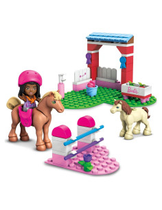 Set de Construcción Mega Barbie Salto de Caballo con 73 Piezas