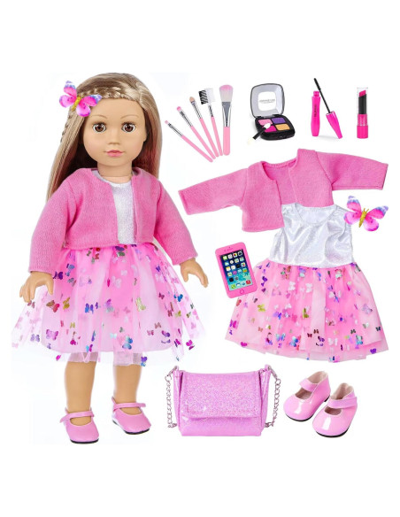 Conjunto de Accesorios de Maquillaje para Muñeca 18" DONTNO Conjunto de Accesorios de Maquillaje para Muñeca 18" DONTNO