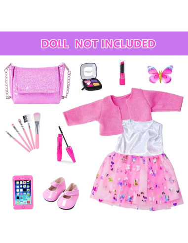 Conjunto de Accesorios de Maquillaje para Muñeca 18" DONTNO