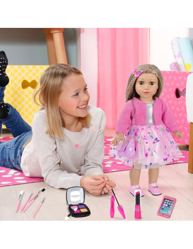 Conjunto de Accesorios de Maquillaje para Muñeca 18" DONTNO