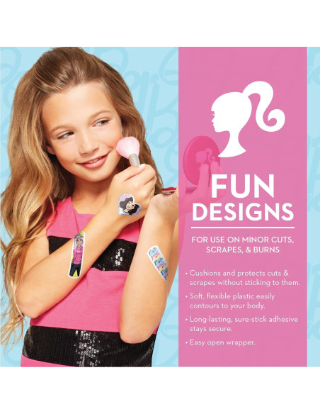 Curitas Antibacteriales Barbie 100 Unidades para Niños Curitas Antibacteriales Barbie 100 Unidades para Niños