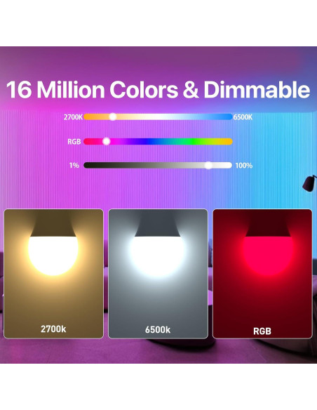 Bombilla Inteligente ORALUCE A19 E26 9W RGB Regulable Bombilla Inteligente ORALUCE A19 E26 9W RGB Regulable
