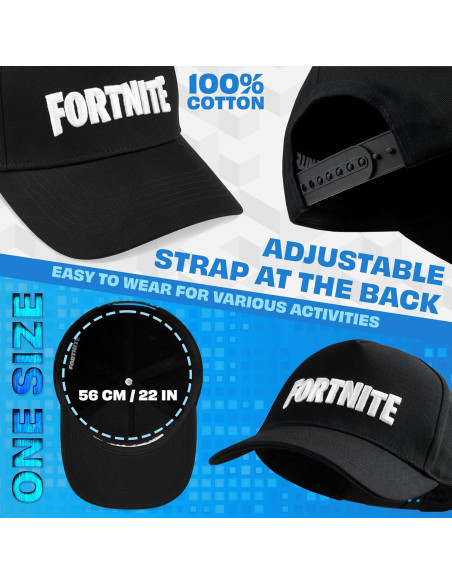 Gorra de béisbol Fortnite para niños 6-14 años ajustable Gorra de béisbol Fortnite para niños 6-14 años ajustable