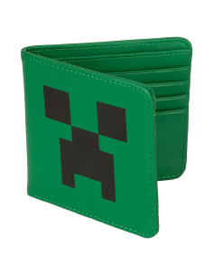 Cartera Bi-Fold de Cuero JINX Minecraft Creeper Verde