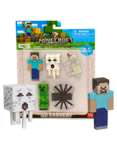 Borradores 3D Minecraft P.M.I. Set Coleccionista 12 Personajes