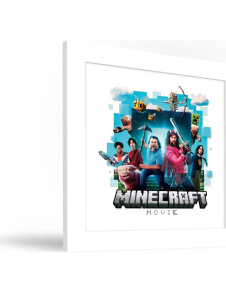 Arte de Pared Gallery Pops Minecraft Héroes 30.48x30.48cm Marco Blanco Arte de Pared Gallery Pops Minecraft Héroes 30.48x30.48cm Marco Blanco