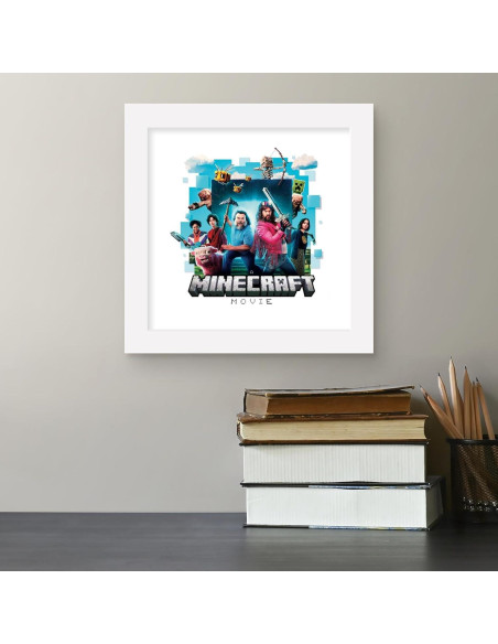 Arte de Pared Gallery Pops Minecraft Héroes 30.48x30.48cm Marco Blanco Arte de Pared Gallery Pops Minecraft Héroes 30.48x30.48cm Marco Blanco