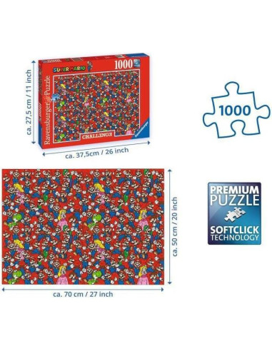 Rompecabezas Ravensburger Super Mario 1000 Piezas 70x50 cm